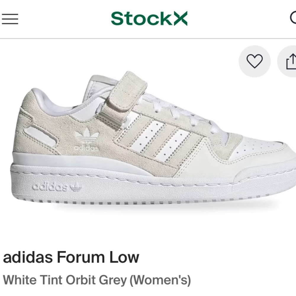 adidas Forum Low in White Tint Orbit Grey Sneakers